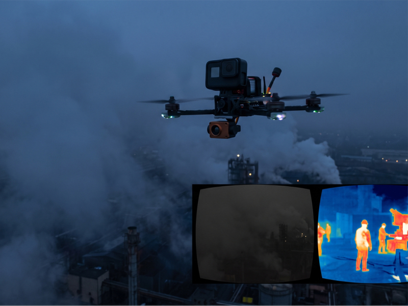 Тепловізійна камера для FPV-дрона: коли вона потрібна і чим відрізняється від готового тепловізійного дрона