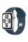 Apple Watch SE 2 2023 40mm GPS Silver Aluminum Case with Storm Blue Sport Band - M/L