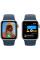 Apple Watch SE 2 2023 40mm GPS Silver Aluminum Case with Storm Blue Sport Band - M/L
