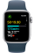 Apple Watch SE 2 2023 40mm GPS Silver Aluminum Case with Storm Blue Sport Band - M/L