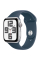 Apple Watch SE 2 2023 44mm GPS Silver Aluminum Case with Storm Blue Sport Band - M/L