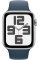 Apple Watch SE 2 2023 44mm GPS Silver Aluminum Case with Storm Blue Sport Band - M/L