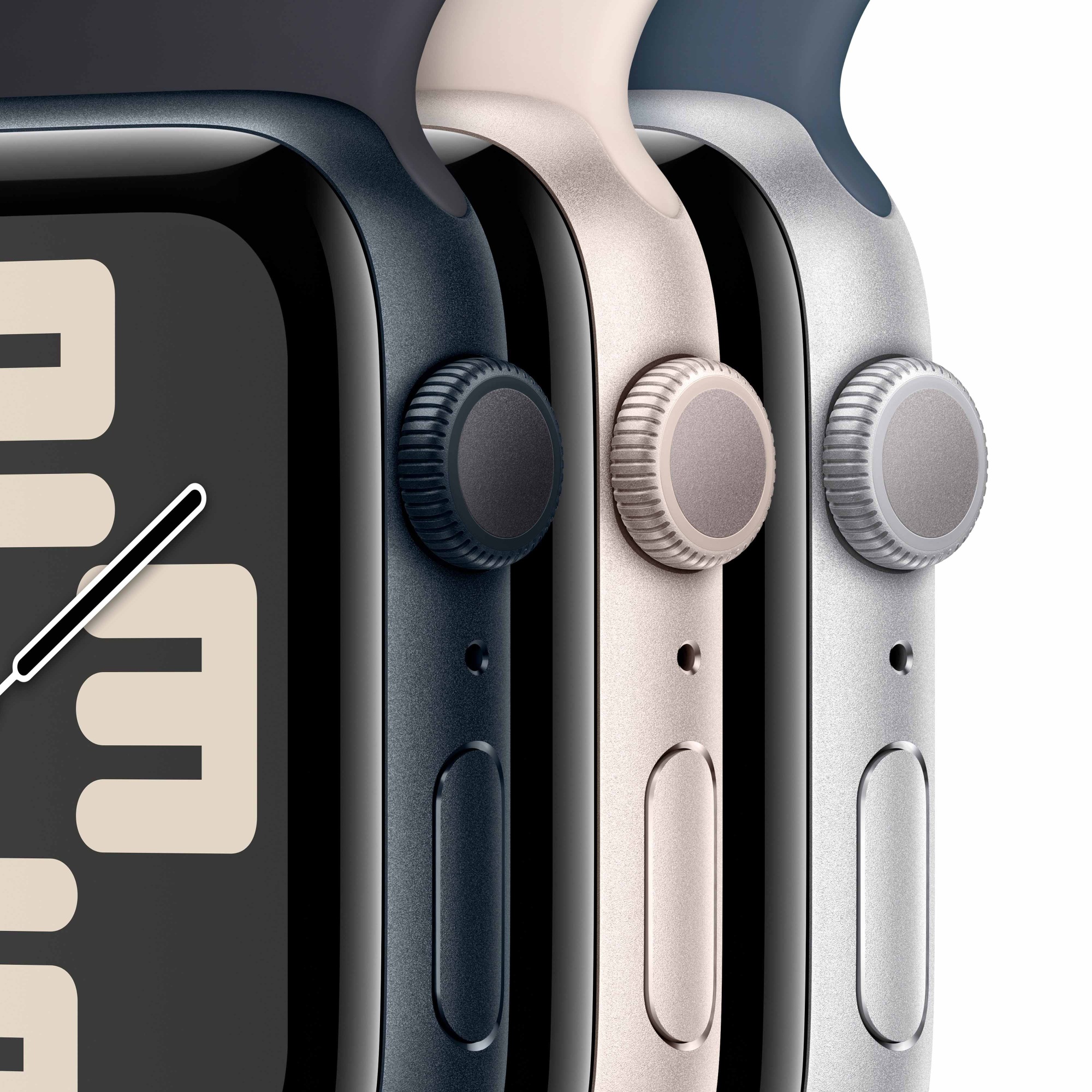 Apple Watch SE 2 2023 44mm GPS Starlight Aluminum Case with Starlight Sport Band - S/M