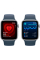 Apple Watch SE 2 2023 44mm GPS Silver Aluminum Case with Storm Blue Sport Band - M/L