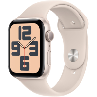 Apple Watch SE 2 2023 44mm GPS Starlight Aluminum Case with Starlight Sport Band - S/M