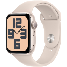 Apple Watch SE 2 2023 44mm GPS Starlight Aluminum Case with Starlight Sport Band - M/L
