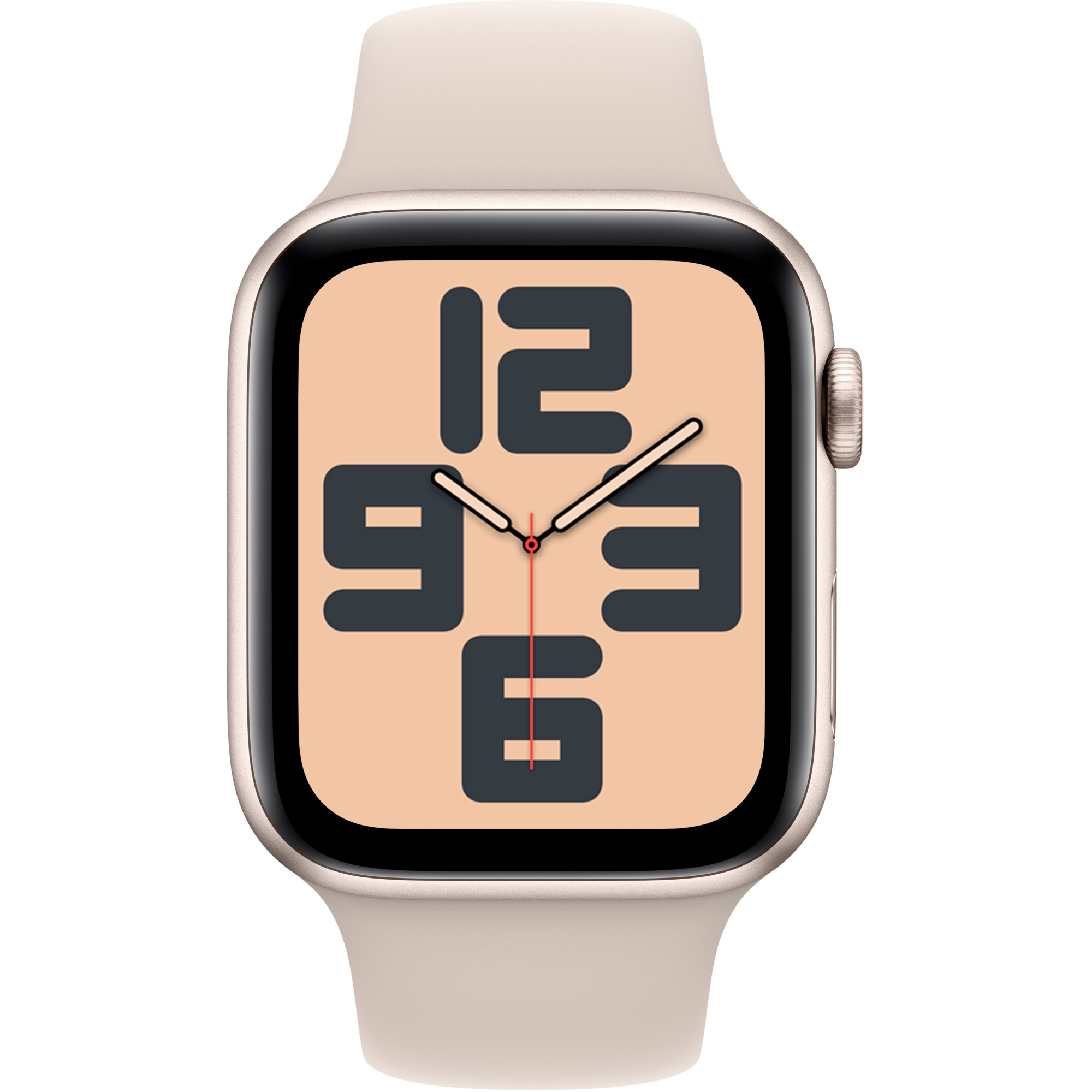 Apple Watch SE 2 2023 44mm GPS Starlight Aluminum Case with Starlight Sport Band - S/M