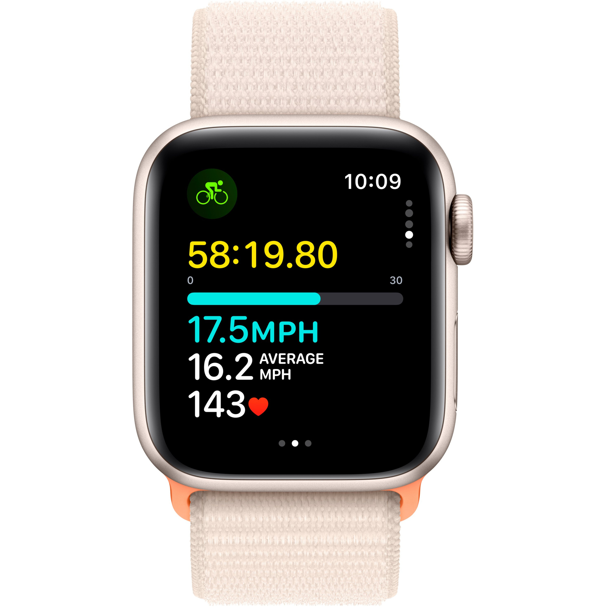 Apple Watch SE 2 2023 GPS 40mm Starlight Aluminium Case with Starlight Sport Loop