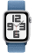 Apple Watch SE 2 2023 40mm GPS Silver Aluminum Case with Winter Blue Sport Loop