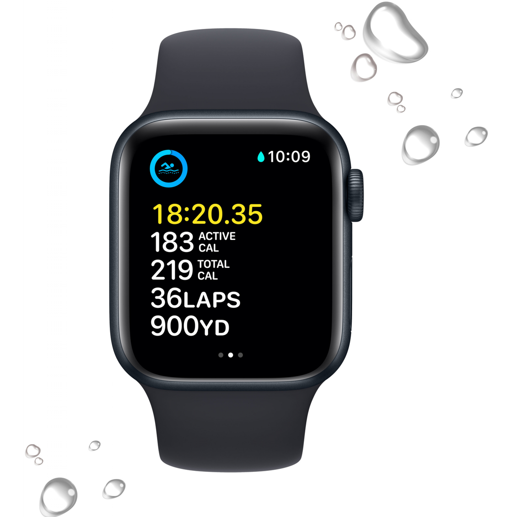 Apple Watch SE 2 2022 44mm LTE Midnight Aluminium Case with Midnight Sport Band