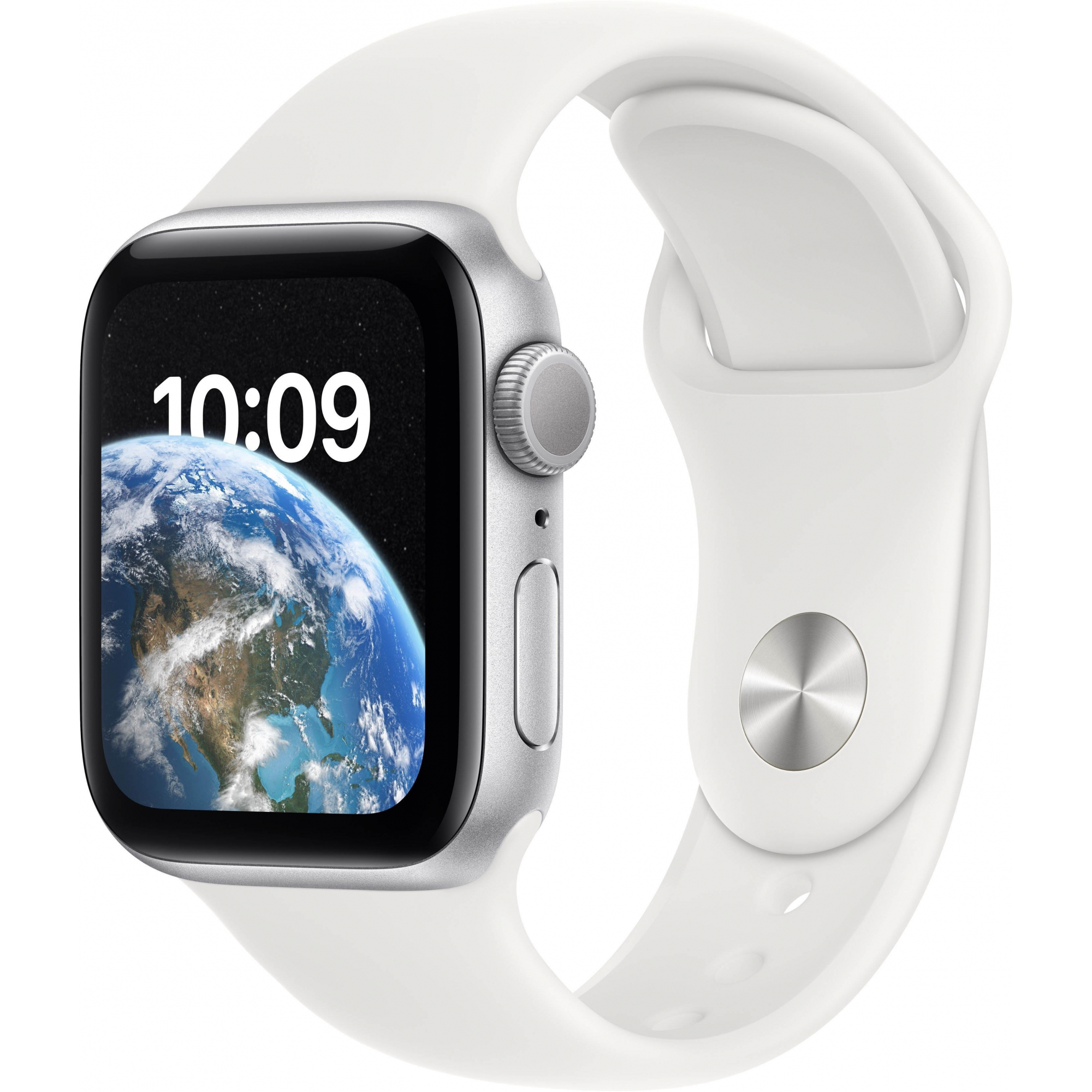 Apple Watch SE 2 2022 40mm Silver Aluminium Case with White Sport Band