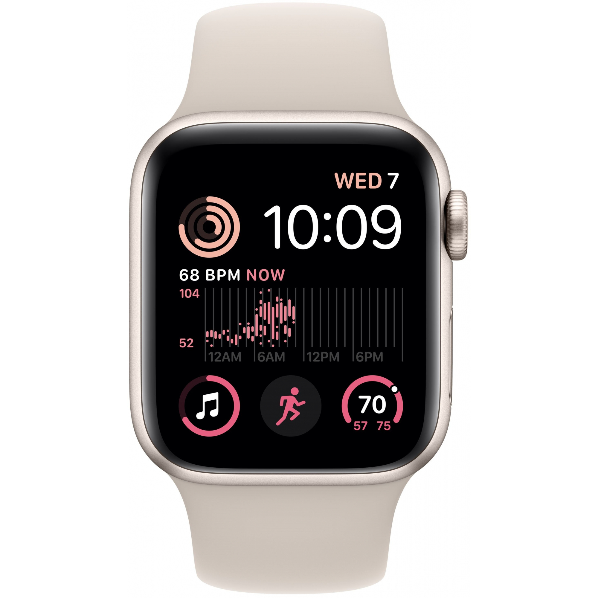 Apple Watch SE 2 2022 40mm Starlight Aluminium Case with Starlight Sport Band S/M