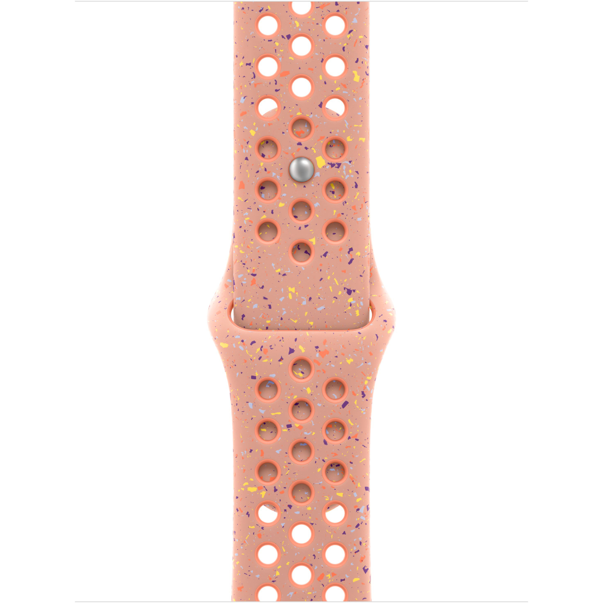 Apple Watch SE 3 GPS, 44mm Starlight Aluminum Case with Alpenglow Pink Nike Sport Band (M/L)