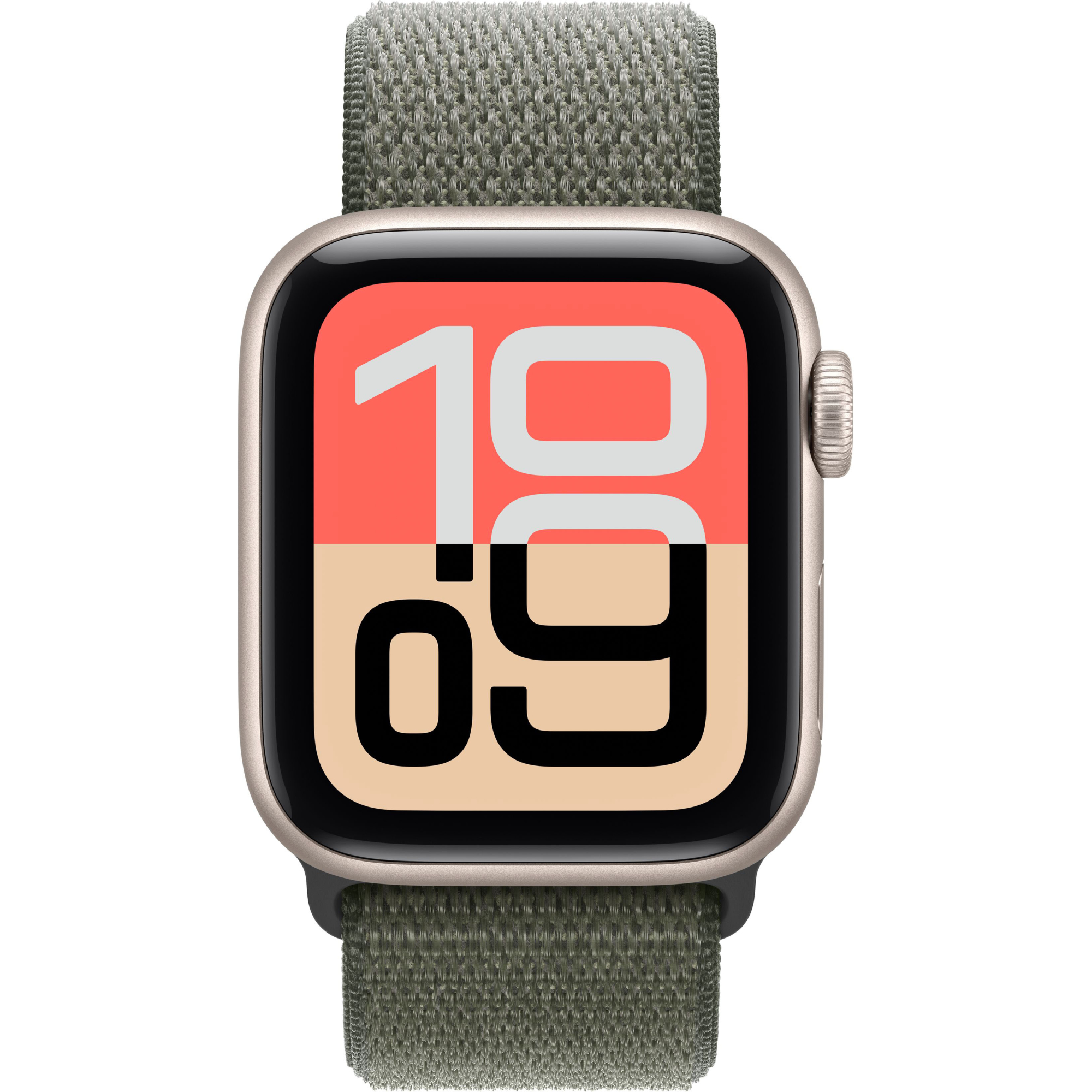 Apple Watch SE 3 GPS, 40mm Starlight Aluminum Case with Forest Sport Loop