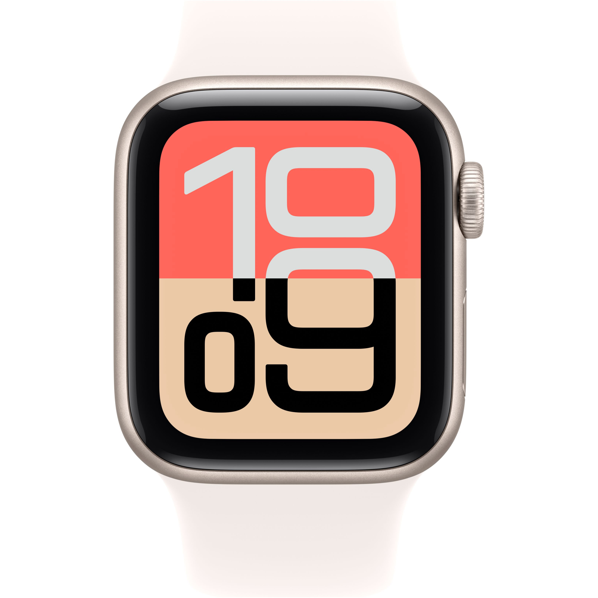 Apple Watch SE 3 GPS, 44mm Starlight Aluminum Case with Light Blush Sport Band - S/M