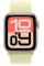 Apple Watch SE 3 GPS, 44mm Starlight Aluminum Case with Neon Yellow Sport Loop