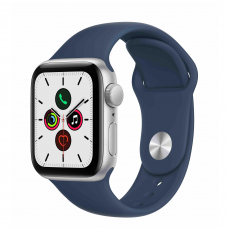 Apple Watch SE GPS + Cellular 40mm Silver Aluminum Case w. Abyss Blue S. Band