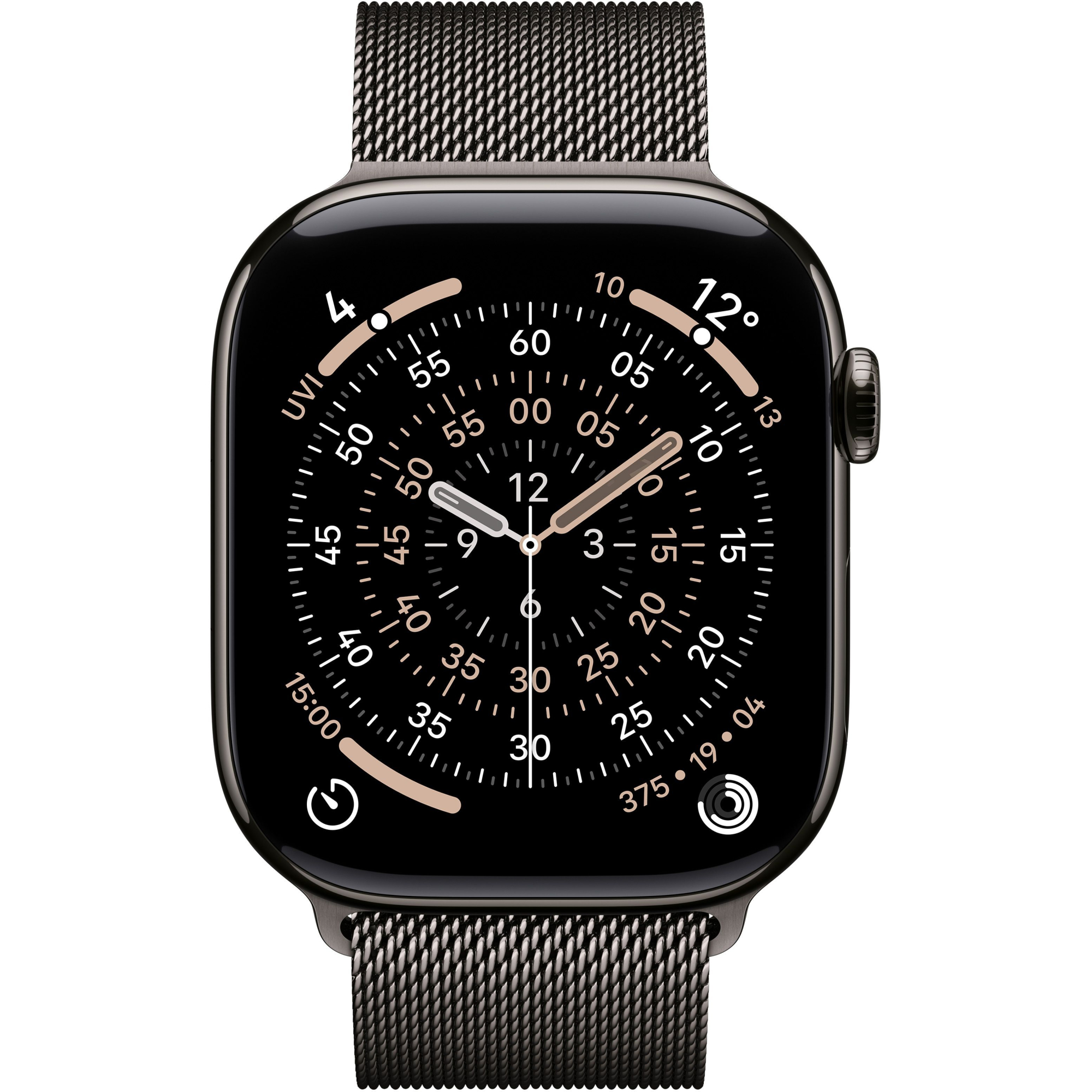 Apple Watch Series 11 46mm Slate Titanium Case with Slate Milanese Loop - S/M