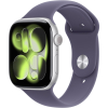 Apple Watch Series 11 GPS, 42mm Silver Aluminum Case with Purple Fog Sport Band - S/M Apple Watch Series 11 GPS, 42mm Silver Aluminum Case with Purple Fog Sport Band - S/M
