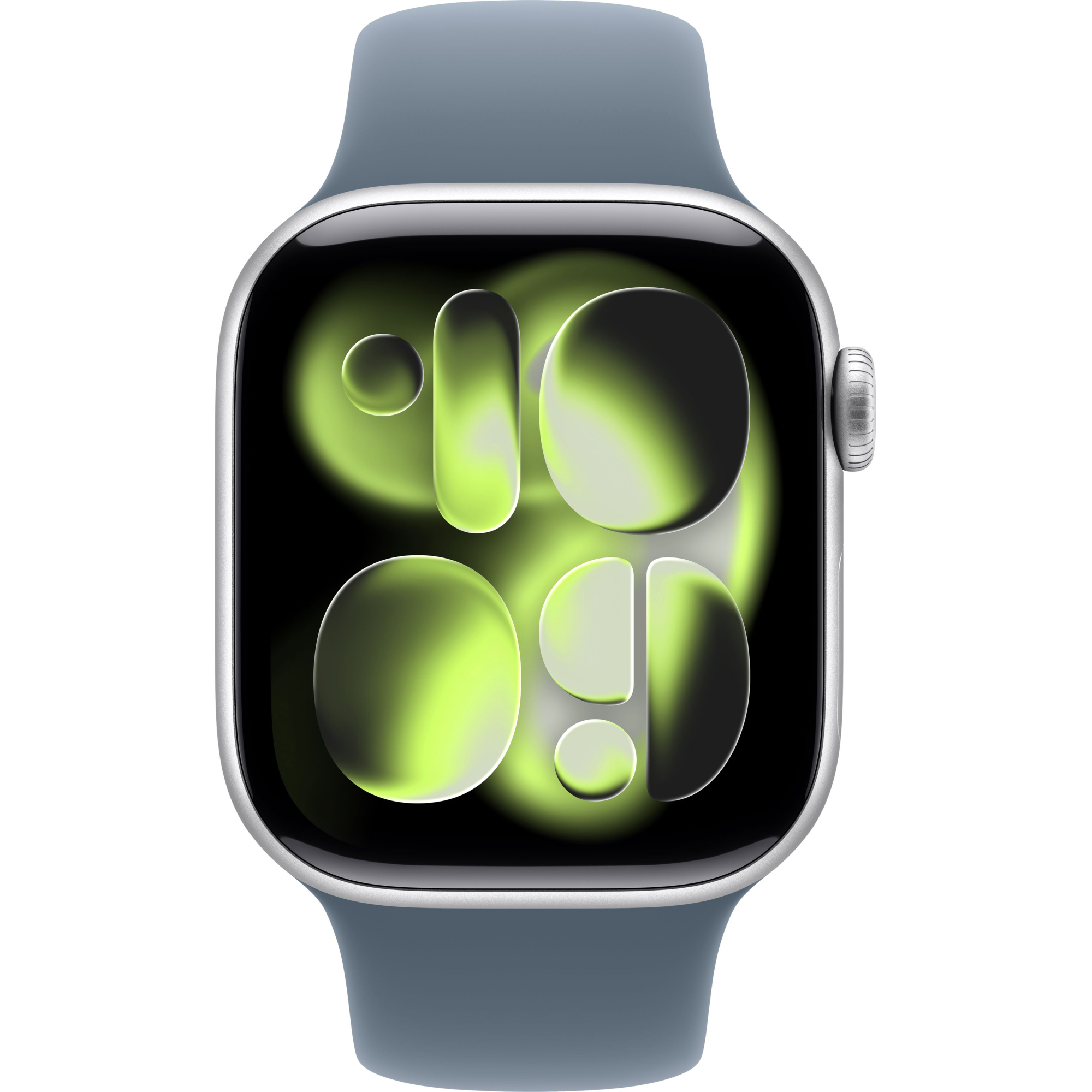 Apple Watch Series 11 GPS, 46mm Silver Aluminum Case with Anchor Blue Sport Band - S/M