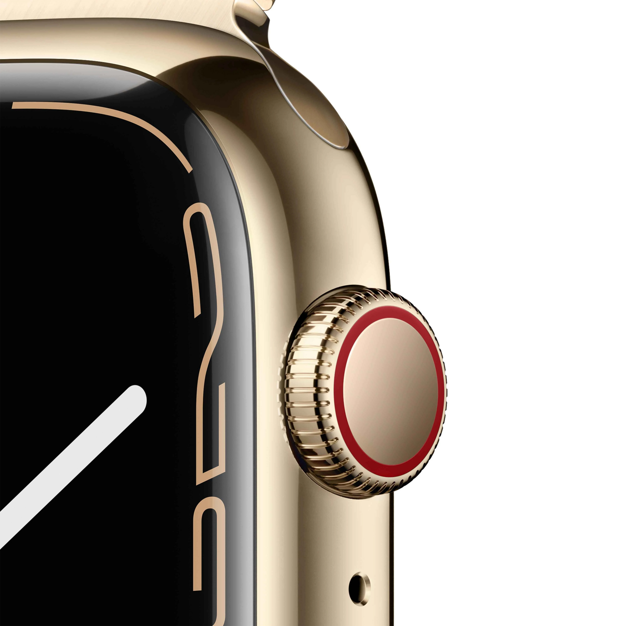 Apple Watch Series 7 GPS + Cellular, 45mm Gold Stainless Steel Case with Milanese Loop Gold