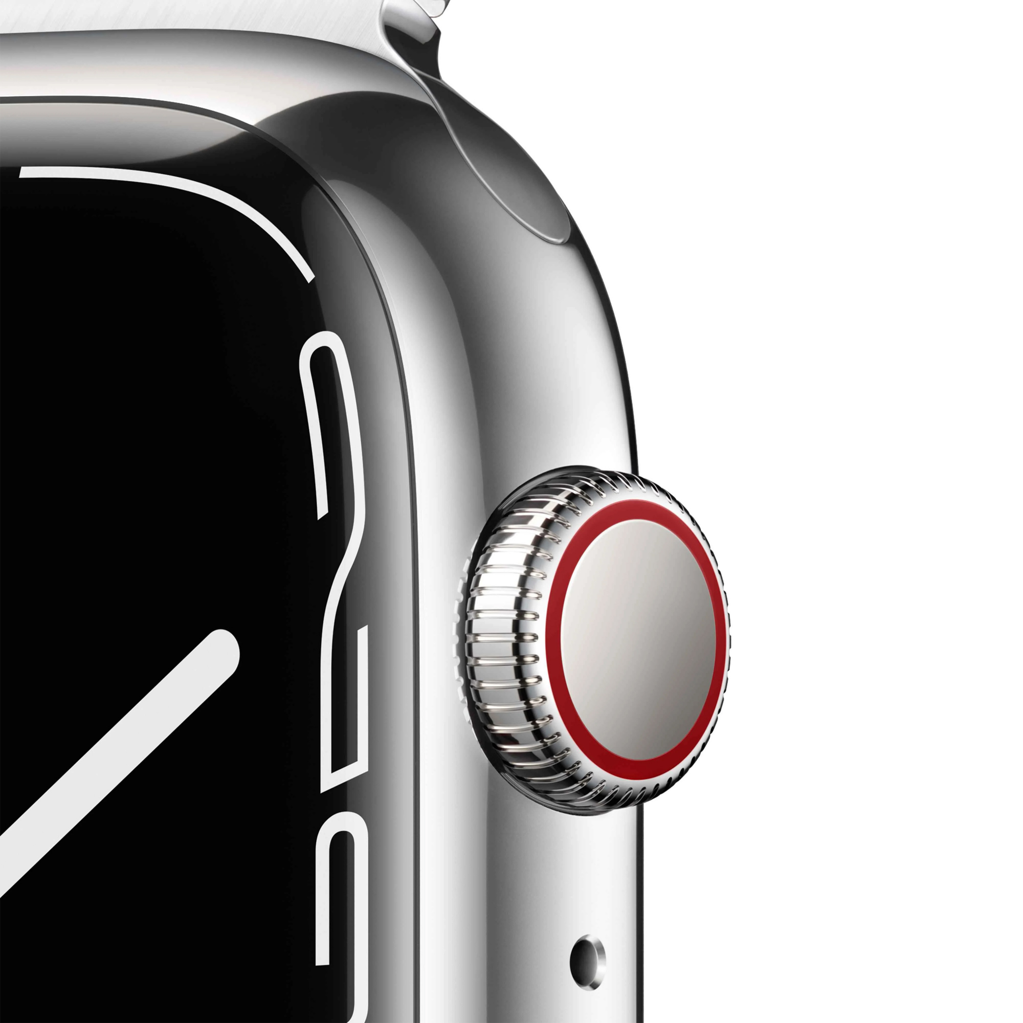 Apple Watch Series 7 GPS + LTE 45mm Silver Stainless Steel Case with Silver Milanese Loop