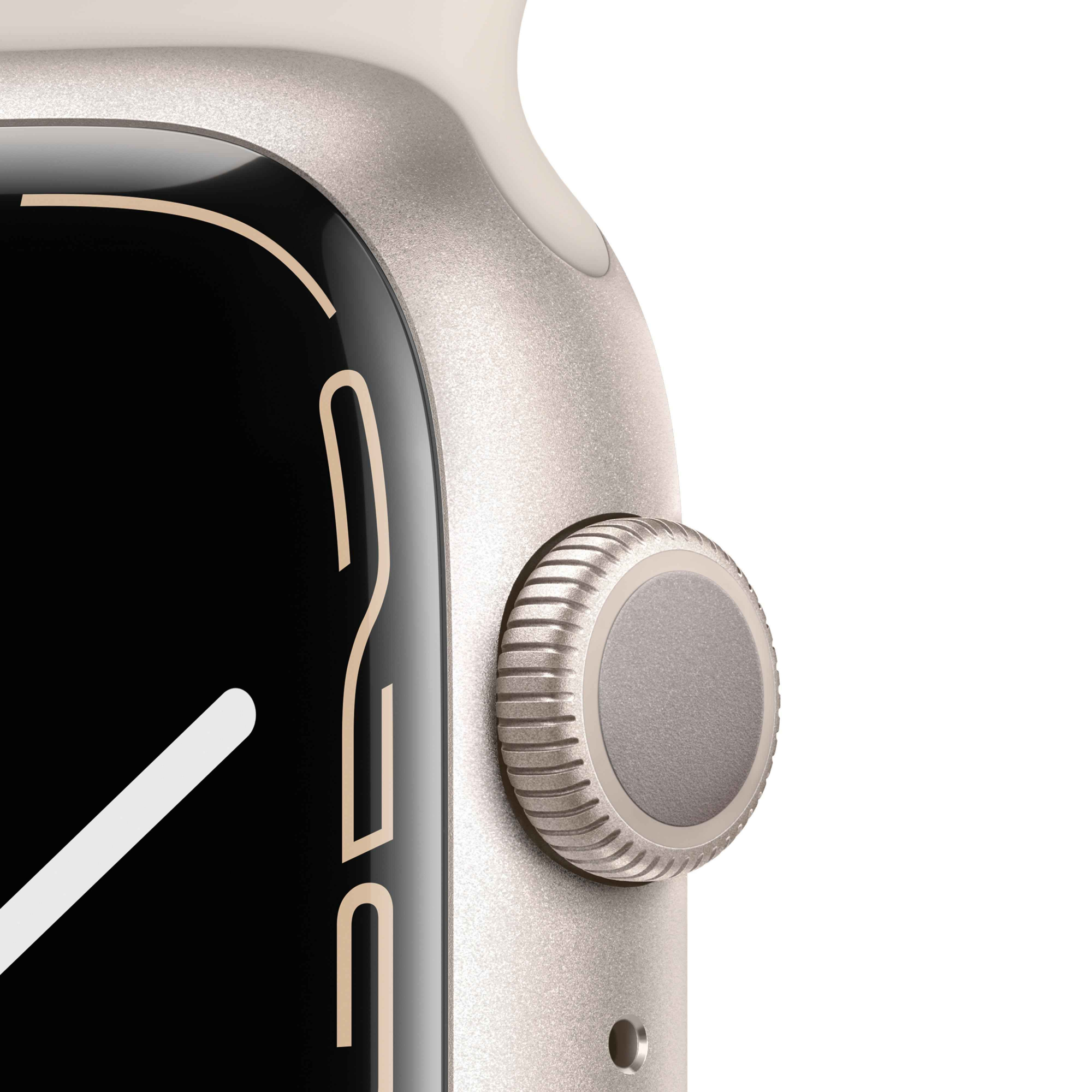 Apple Watch Series 7 45mm GPS Starlight Aluminum Case With Starlight Sport Band