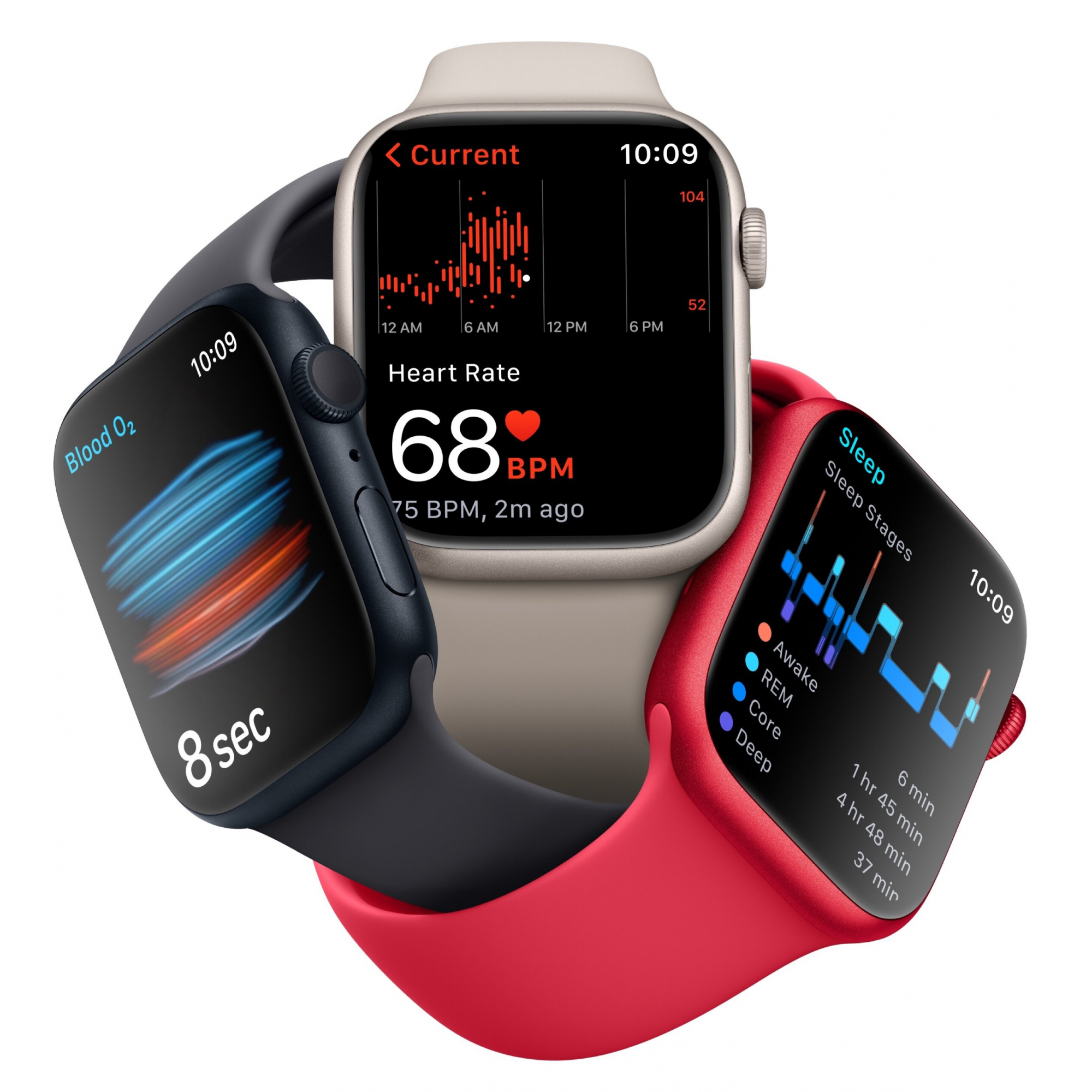 Apple Watch Series 8 45mm Red Aluminium Case with Red Sport Band