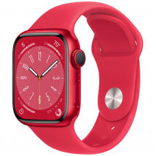Apple Watch Series 8 41mm Red Aluminium Case with Red Sport Band