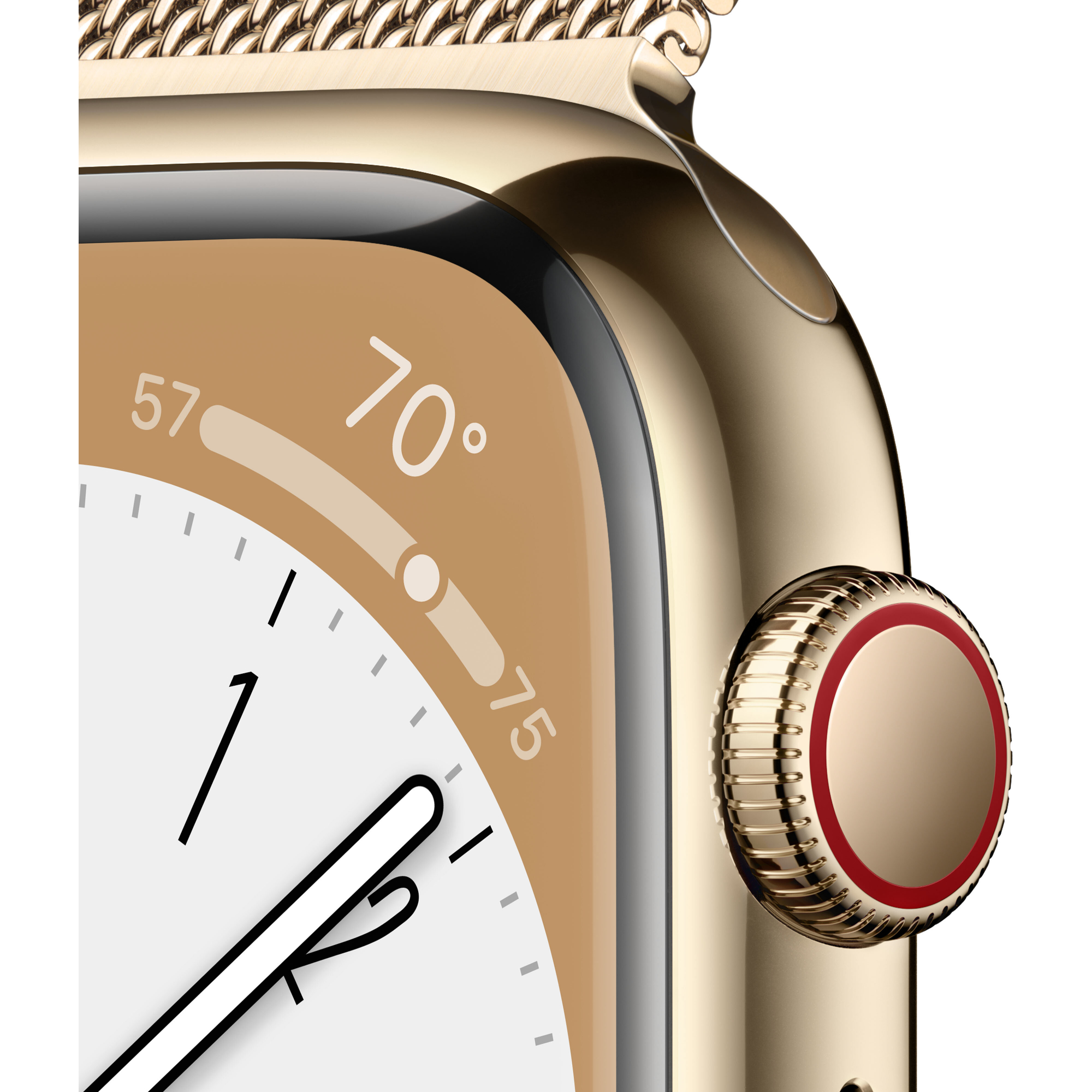 Apple Watch 8 41mm (GPS+LTE) Gold Stainless Steel Case with Gold Milanese Loop