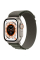 Apple Watch Ultra 49mm Titanium Case with Green Alpine Loop Large