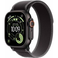 Apple Watch Ultra 3 GPS + Cellular, 49mm Black Titanium Case with Black/Charcoal Trail Loop - S/M