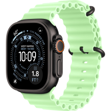 Apple Watch Ultra 3 GPS + Cellular, 49mm Black Titanium Case with Neon Green Ocean Band