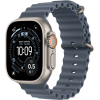 Apple Watch Ultra 3 GPS + Cellular, 49mm Natural Titanium Case with Anchor Blue Ocean Band