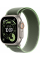Apple Watch Ultra 3 GPS + Cellular, 49mm Natural Titanium Case with Green/Neon Trail Loop - M/L