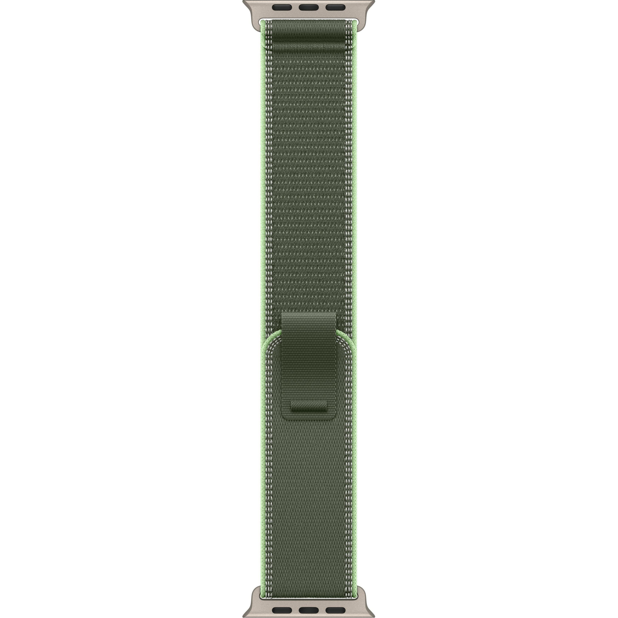 Apple Watch Ultra 3 GPS + Cellular, 49mm Natural Titanium Case with Green/Neon Trail Loop - M/L