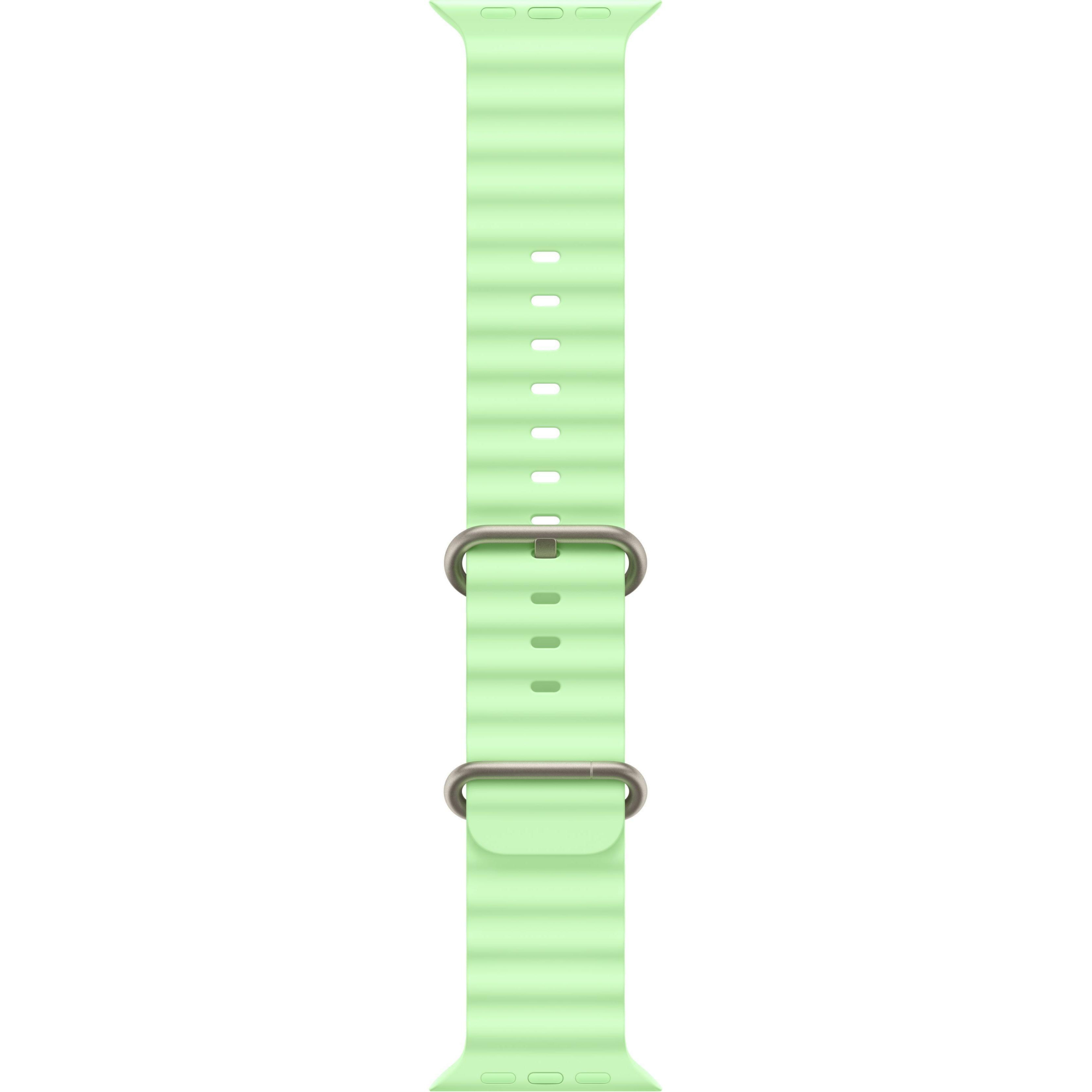 Apple Watch Ultra 3 GPS + Cellular, 49mm Natural Titanium Case with Neon Green Ocean Band