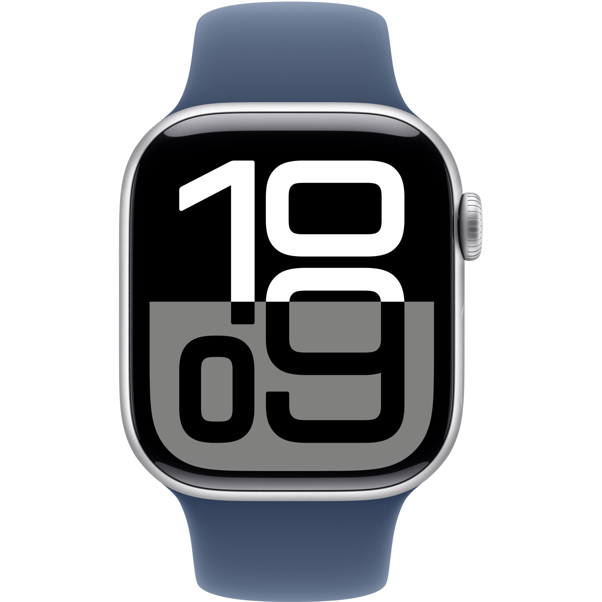 Apple Watch Series 10 GPS 42mm Silver Aluminium Case with Denim Sport Band - S/M