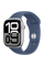 Apple Watch Series 10 GPS 46mm Silver Aluminium Case with Denim Sport Band - M/L