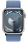 Apple Watch Series 9 GPS 41mm Silver Aluminum Case with Winter Blue Sport Loop