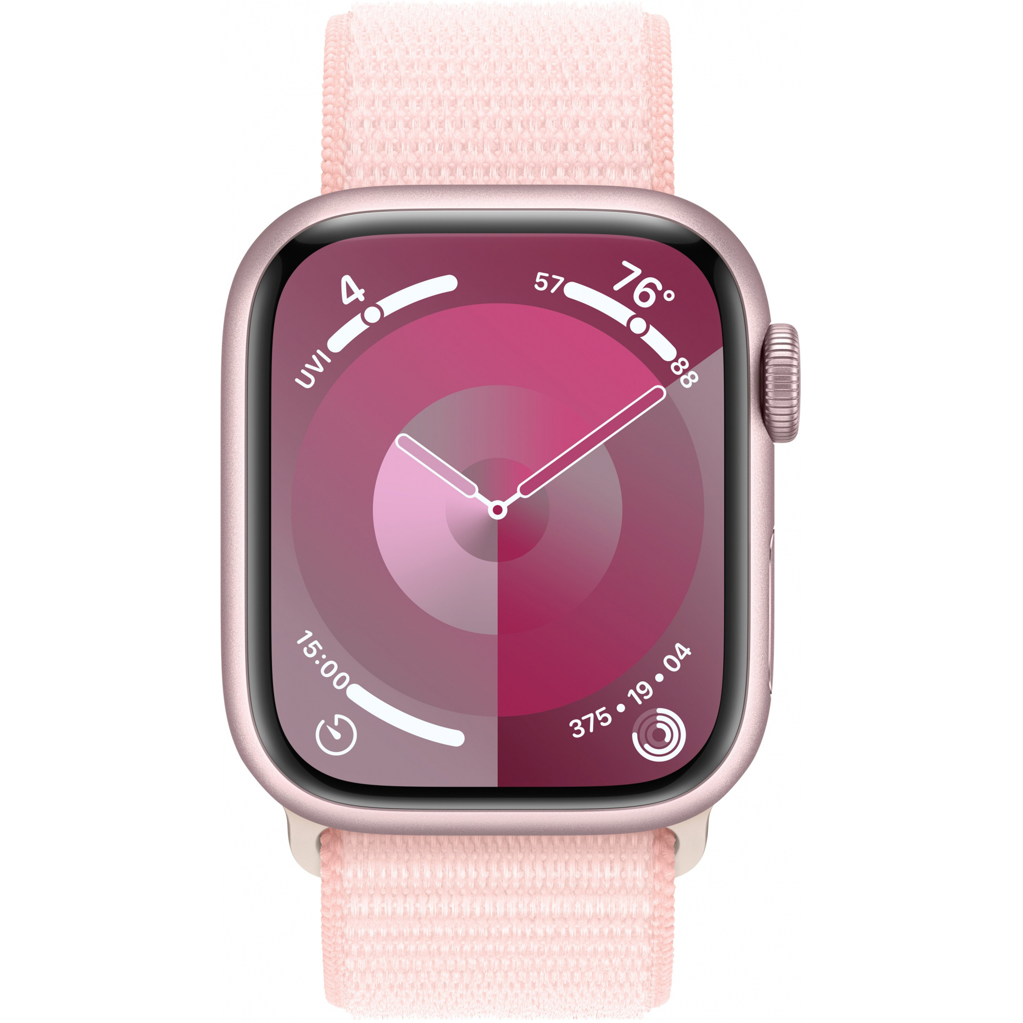 Apple Watch Series 9 GPS 41mm Pink Aluminum Case with Light Pink Sport Loop
