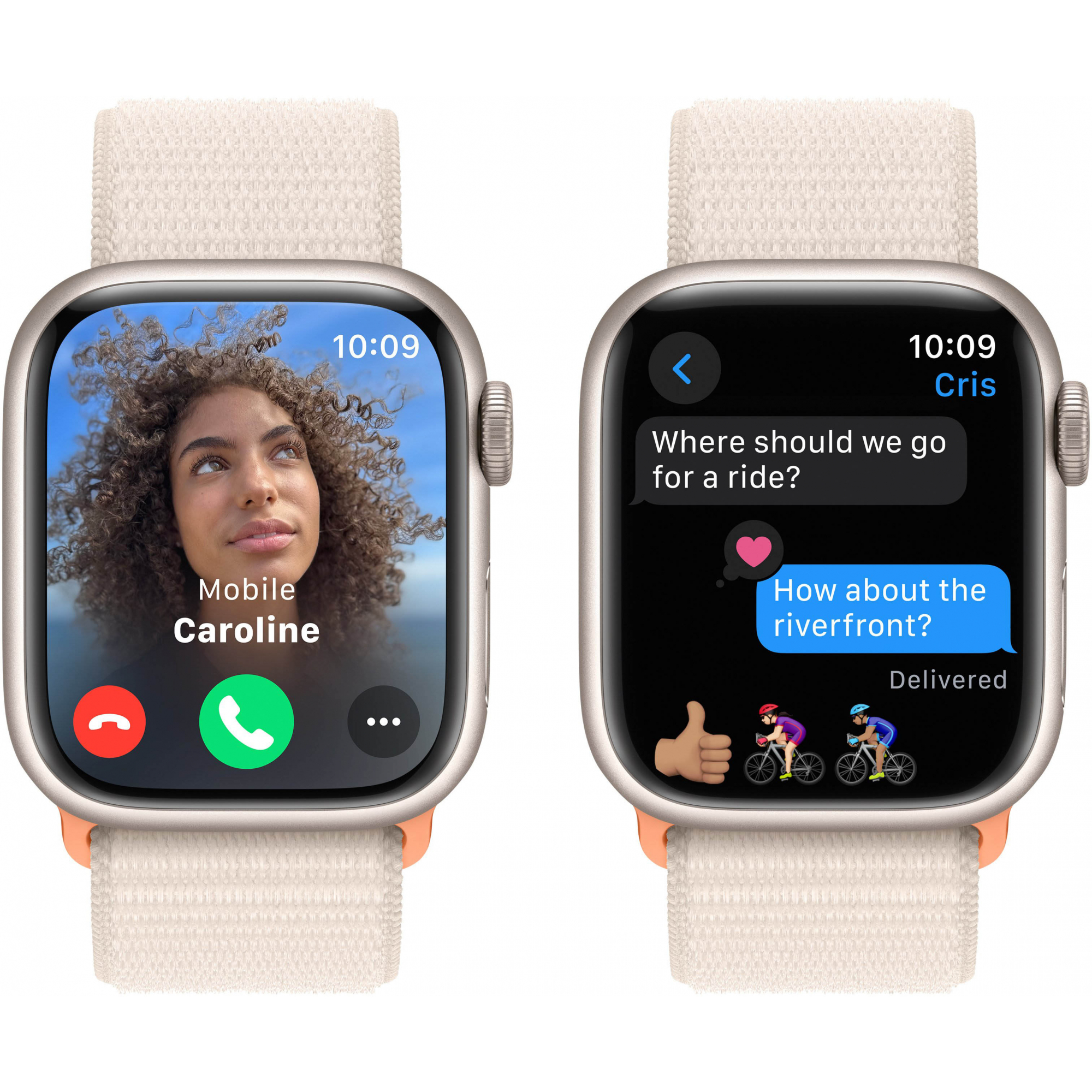 Apple Watch Series 9 GPS 41mm Starlight Aluminum Case with Starlight Sport Loop