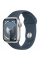 Apple Watch Series 9 41mm GPS Silver Aluminum Case with Storm Blue Sport Band (M/L)