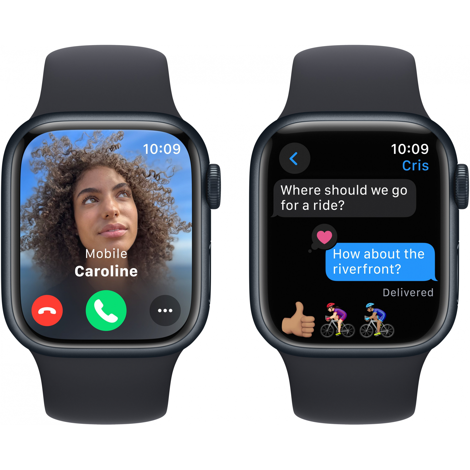 Apple Watch Series 9 41mm GPS Midnight Aluminum Case with Midnight Sport Band (M/L)