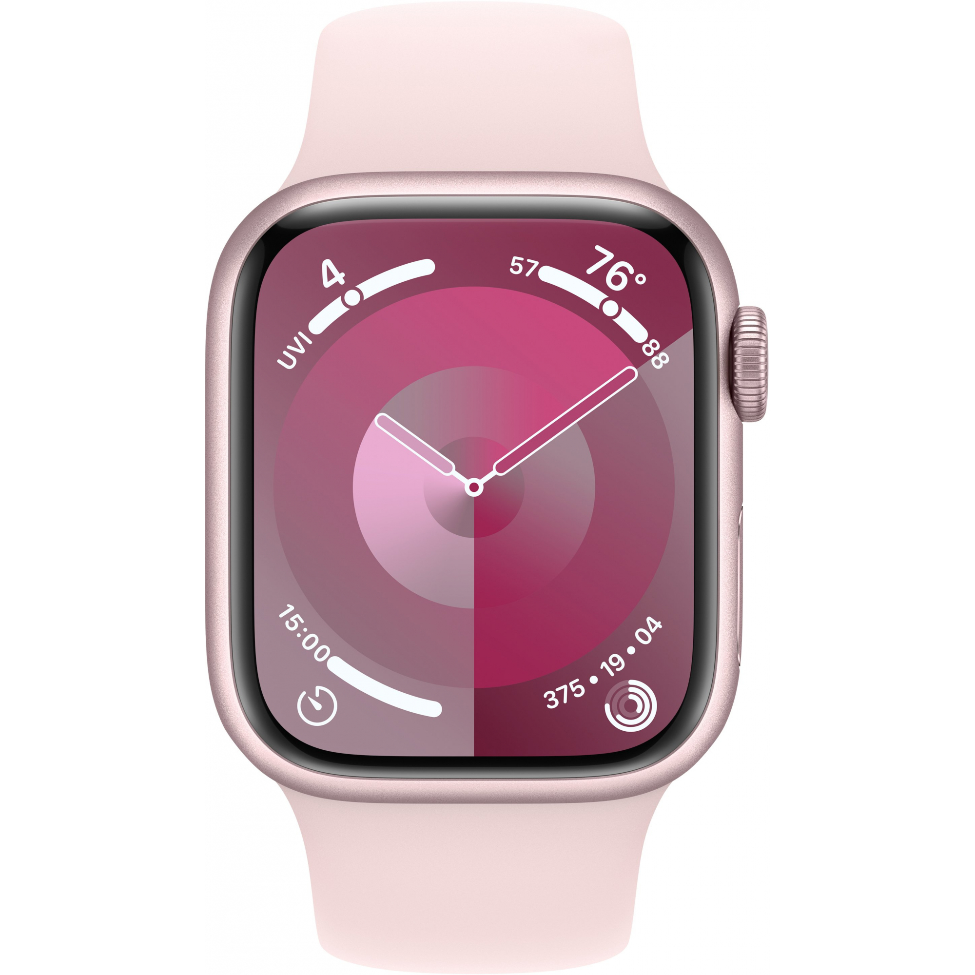 Apple Watch Series 9 41mm GPS Pink Aluminum Case with Light Pink Sport Band (M/L)