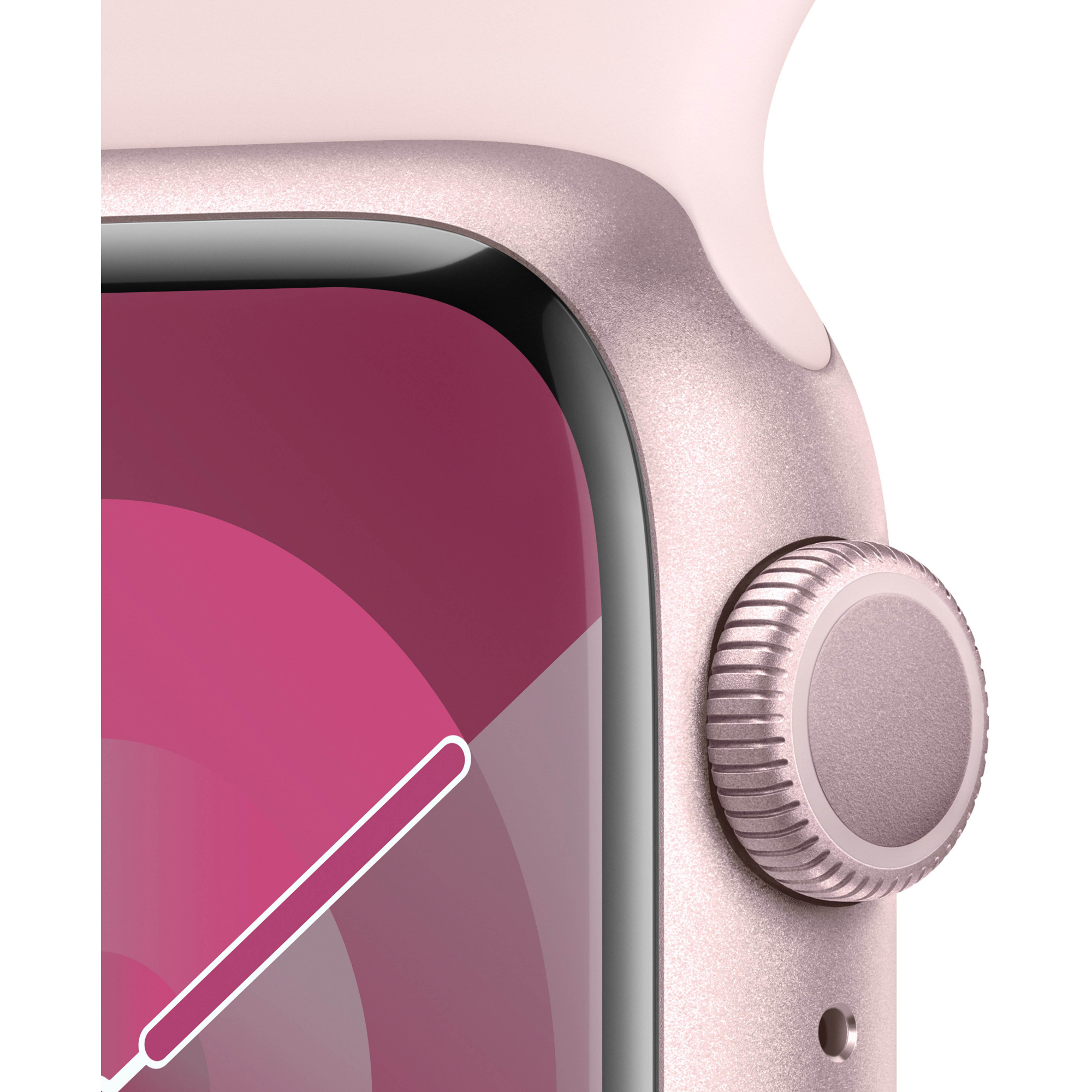 Apple Watch Series 9 41mm GPS Pink Aluminum Case with Light Pink Sport Band (M/L)