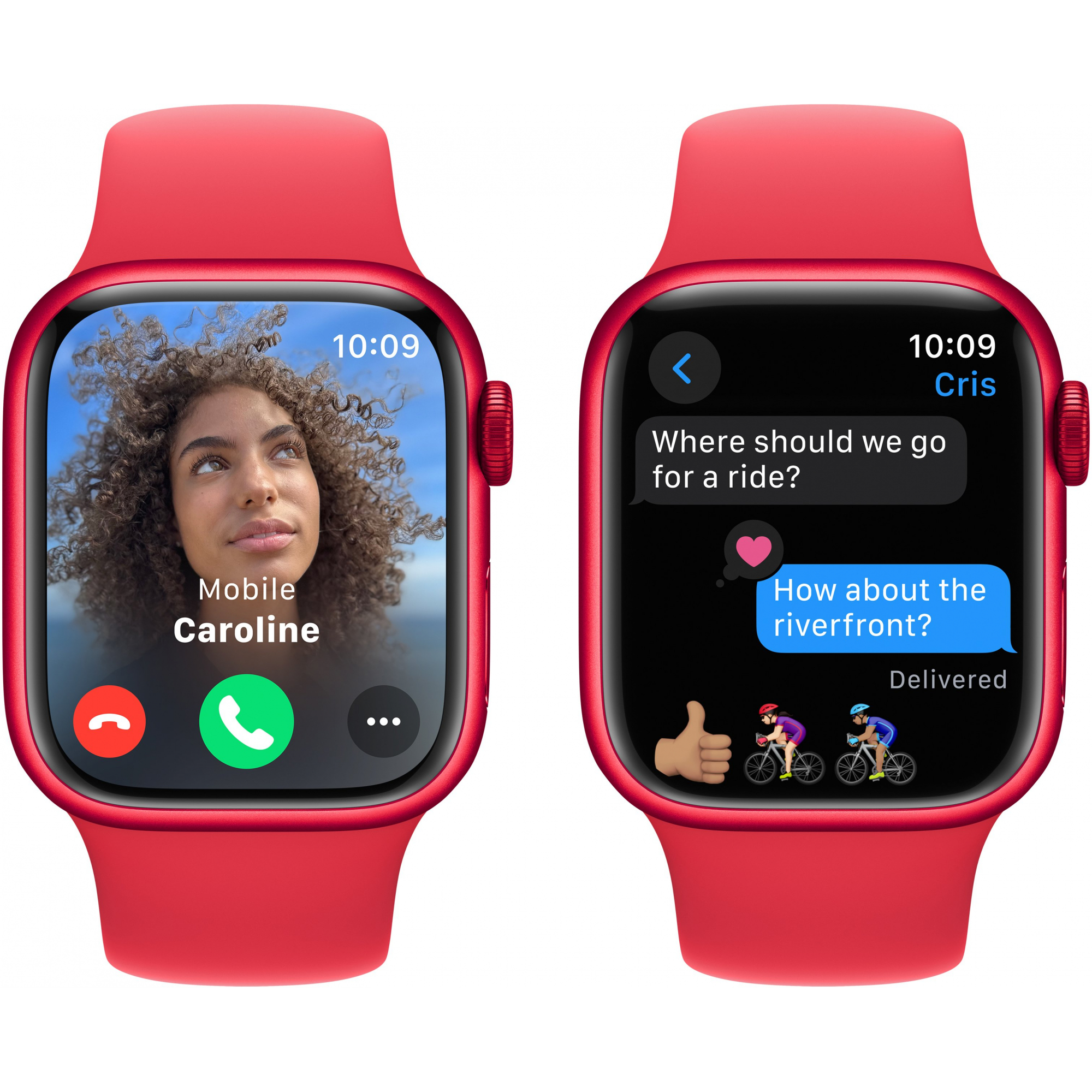 Apple Watch Series 9 41mm GPS (PRODUCT)RED Aluminum Case with Red Sport Band (M/L)