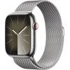 Apple Watch Series 9 GPS + LTE 41mm Silver Stainless Steel Case with Silver Milanese Loop