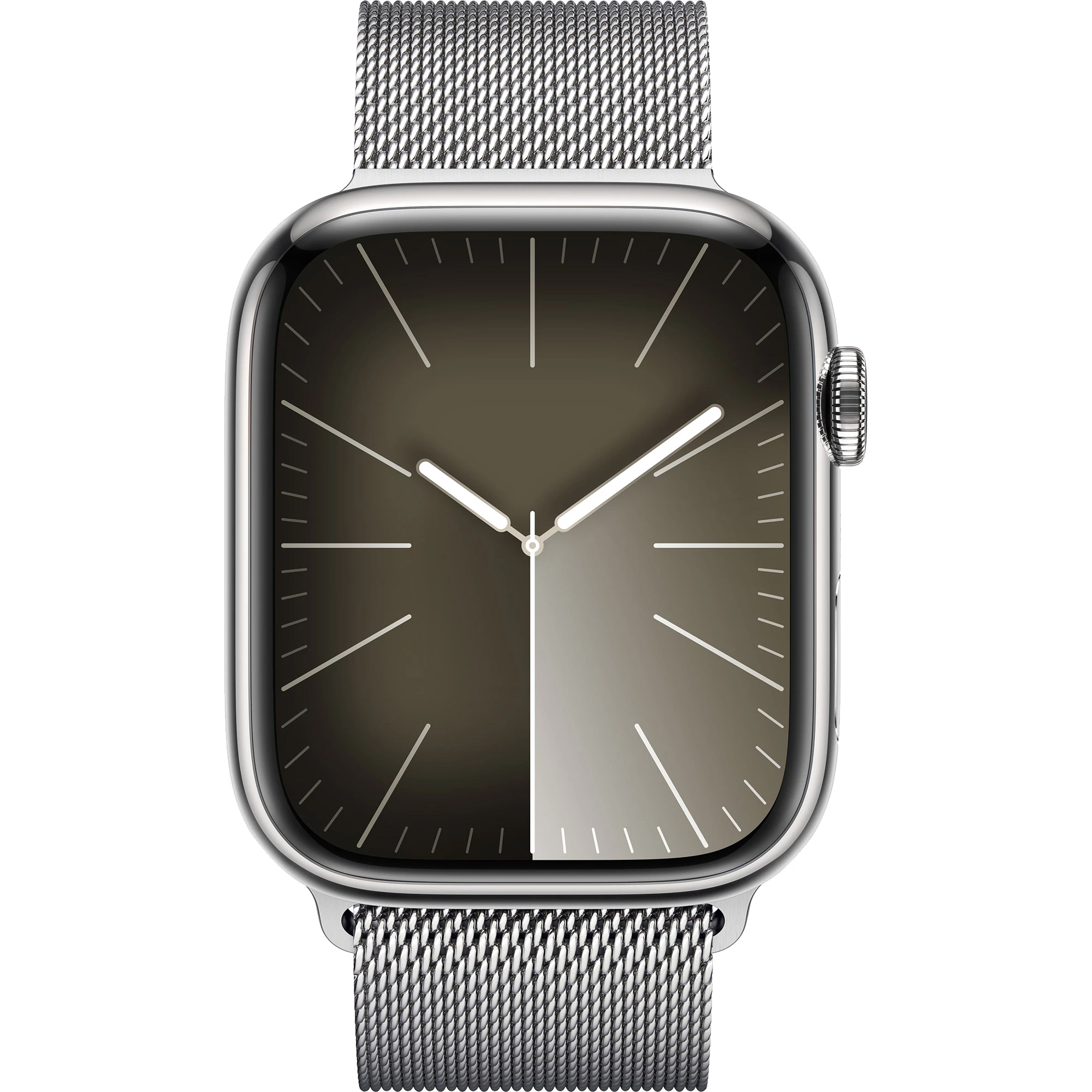 Apple Watch Series 9 GPS + LTE 41mm Silver Stainless Steel Case with Silver Milanese Loop