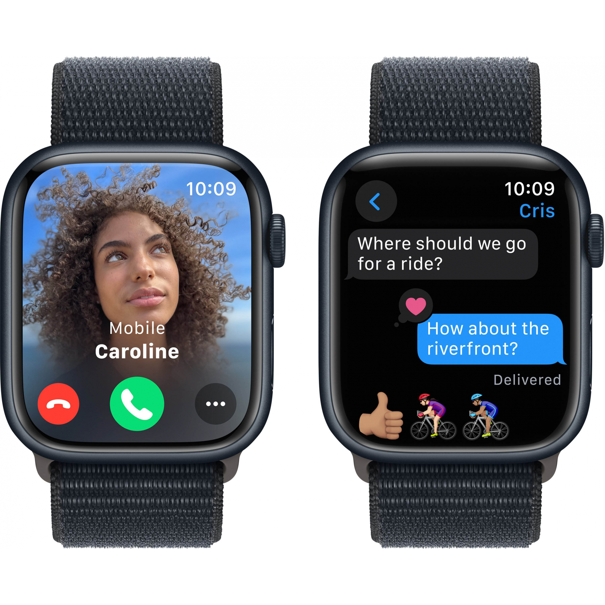 Apple Watch Series 9 GPS 45mm Midnight Aluminum Case with Midnight Sport Loop